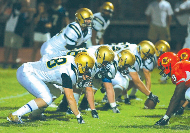 Desert Vista's offensive line